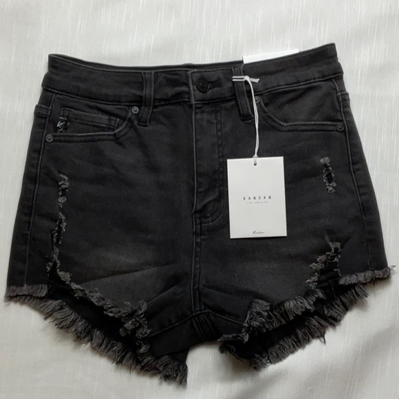 KanCan faded black high rise cutoff - Picture 2 of 9